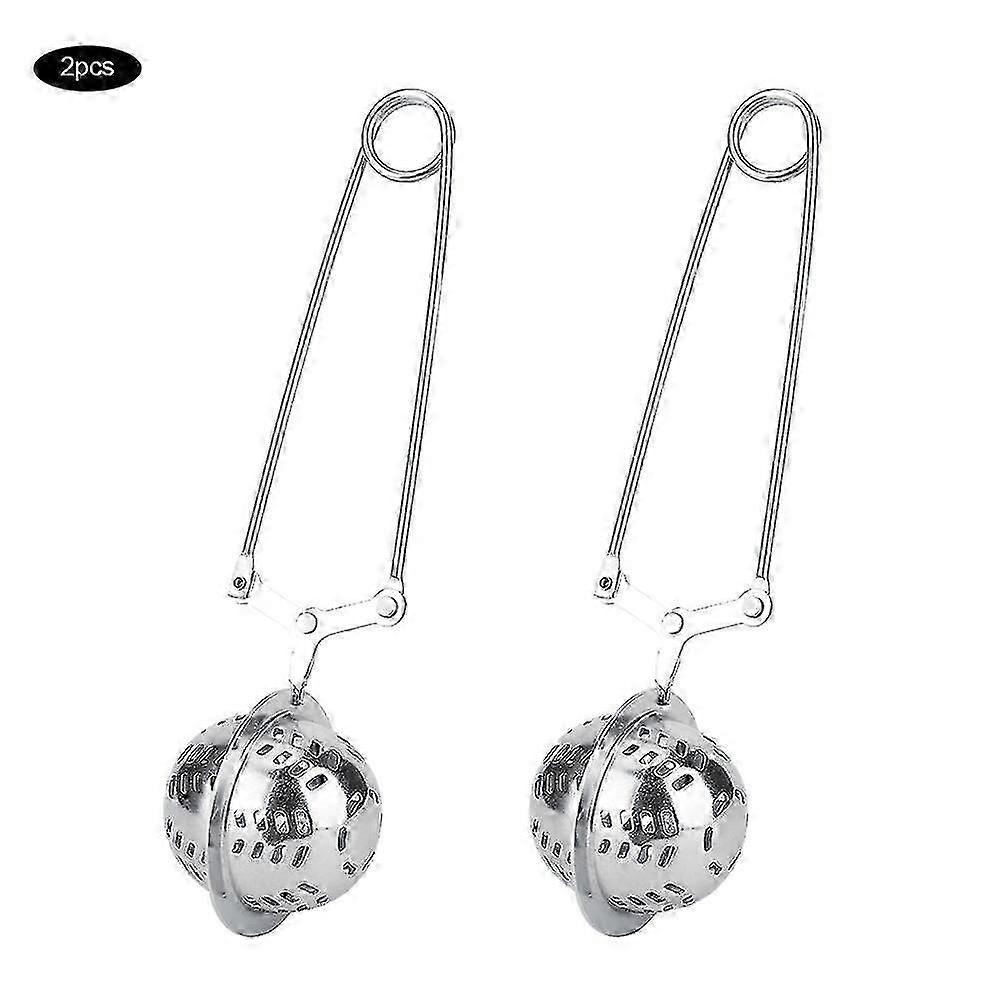 Stainless Steel Tea Strainer 2pcs - Reusable Ball Mesh Infuser Filter for Kitchen Accessory