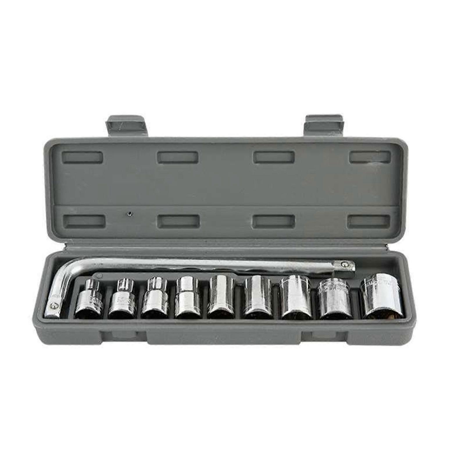 10pcs Maintainence Car Repair Quickly Release Labor Saving Home Portable Sleeve Socket Wrench Set Manual Wrench Tools