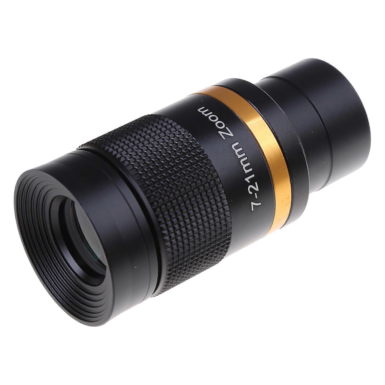 7-21mm High Definition Continuous Zoom Eyepiece Aluminum Alloy Astronomical Zoom Lens for 1.25" Astronomical Telescope