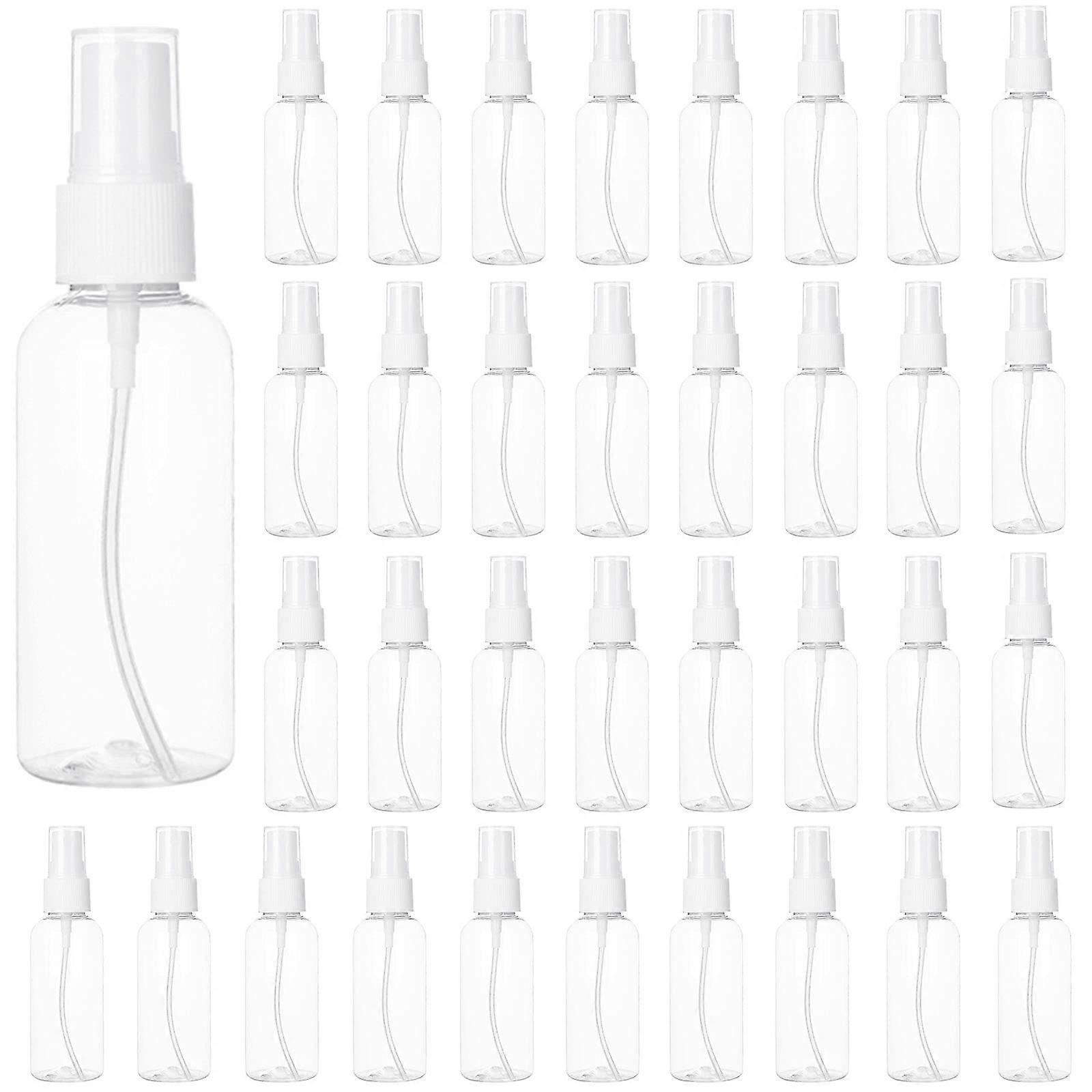 2 Oz Spray Bottles 50 Pack Mini Clear Mist Sprayers Travel Size Plastic for Liquids Essential Oils and Sanitizers