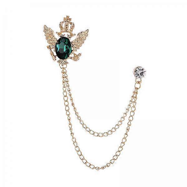Elegant Suit Brooch Ensemble with Linked Chain
