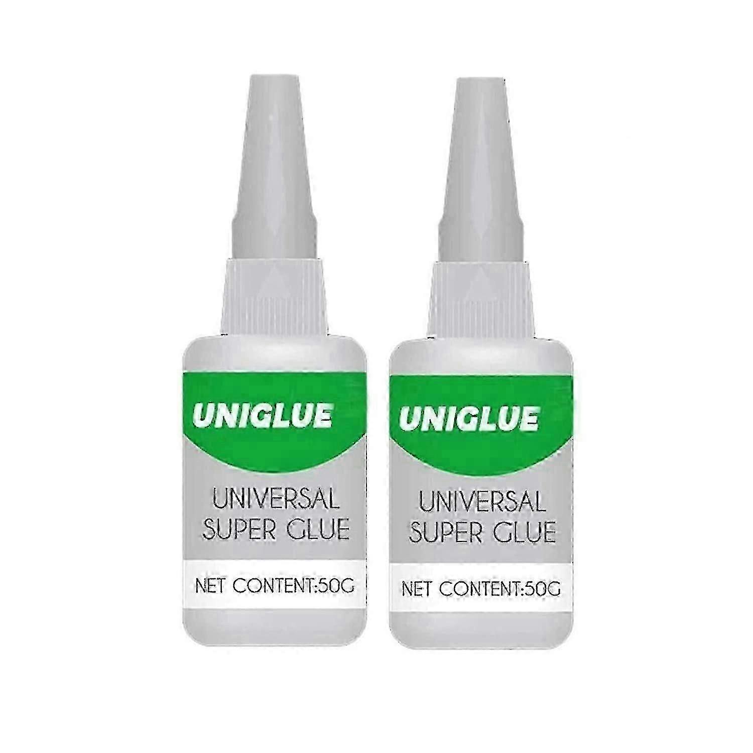 2pc Uniglue Universal Super Glue, Welding High-strength Oily Glue, Mighty Instant Glue, Fast Repair And Curing For Metals, Plastics, Jade Etc (50g) Wa