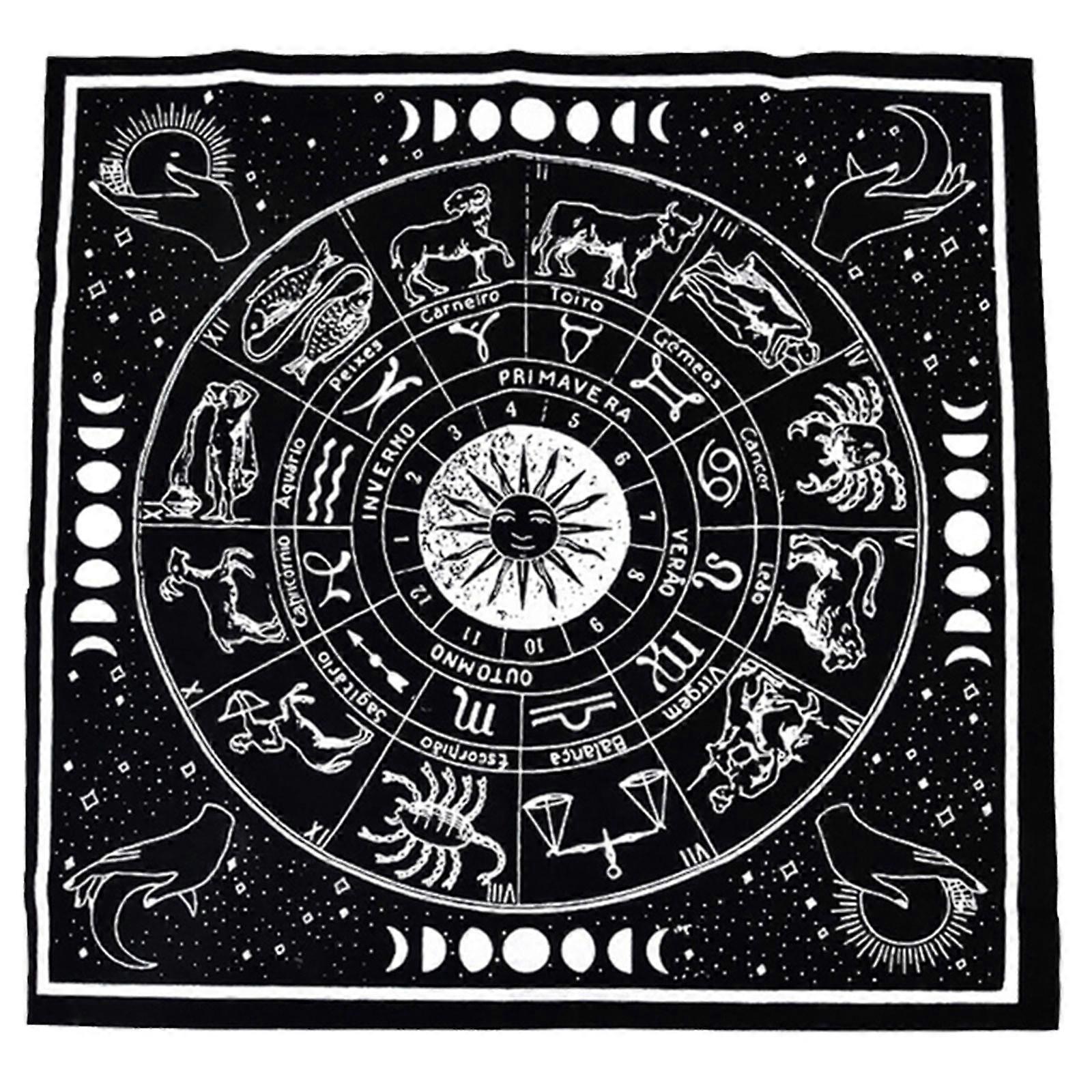 60x60cm Tarot Card Tablecloth Flannel Geometric Figure Divination Altar Cloth Board Game Oracles Card Pad Rune Support