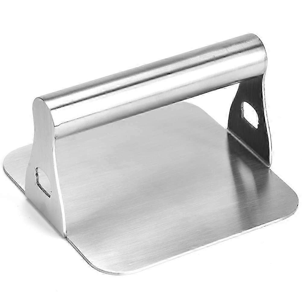 Stainless Steel Burger Press & Meat Tenderizer, Square Smasher