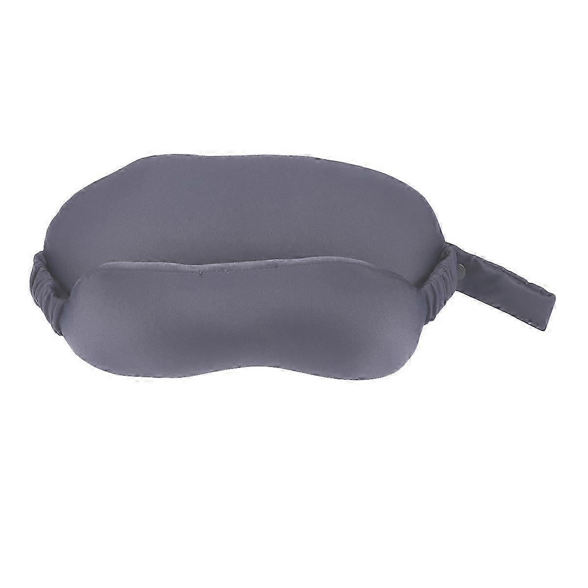 2025 1pc 2-in-1 Eye Mask Pillow Office Airplane Multi-function Cooling Smooth Travel Neck Pillow Grey