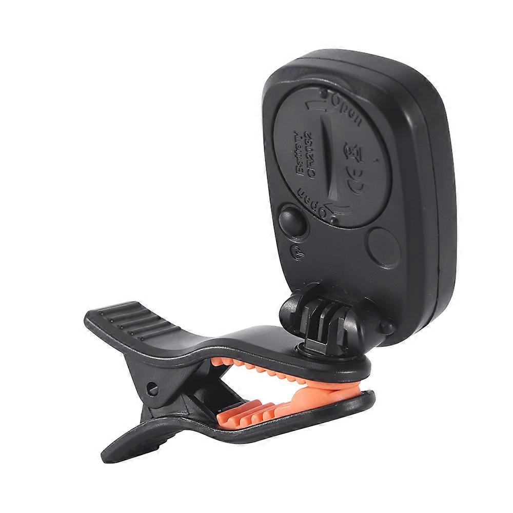LINGTING LT-01 Mini Clip-On Digital Electronic Tuner 360° Rotatable with 2 Backlight LCD Screen for Guitar Chromatic Bass Ukulele C/ D Violin
