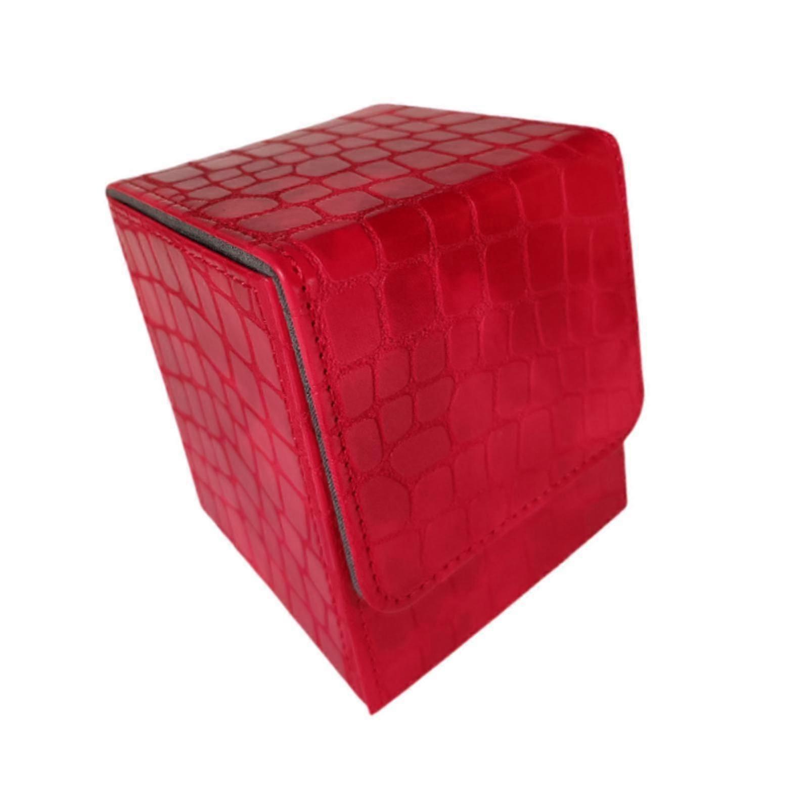 Red Trading Card Deck Storage Box for Gathering Card Toys and Deck Organization