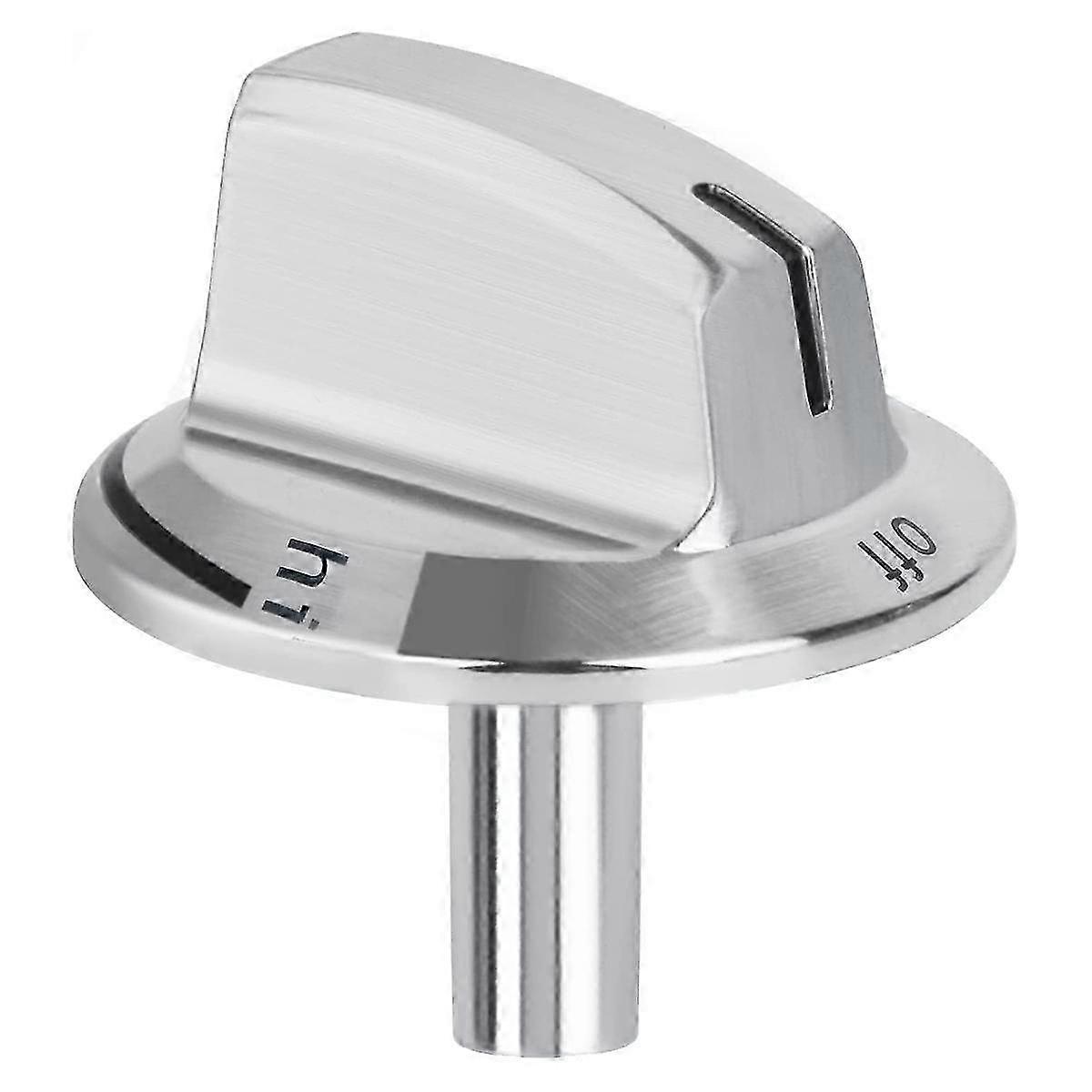 1 PCS Long Stem Stove Knobs 5304525746 Replacement, Compatible with Range Oven - Silver