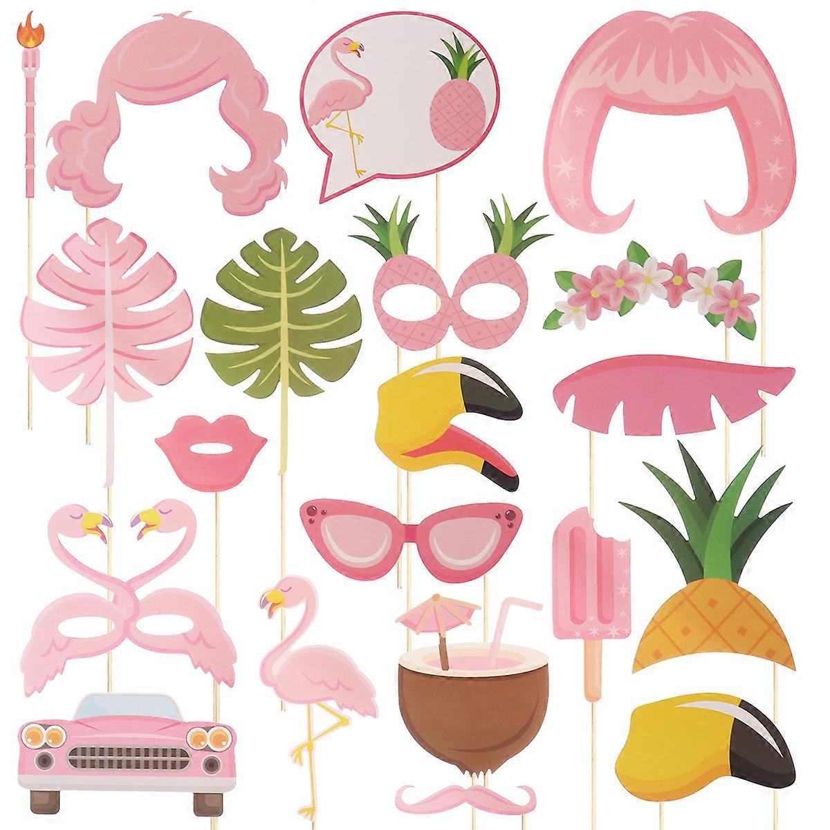 Beach Style Photo Booth Kit with Attachable Dowel Sticks for Celebrations