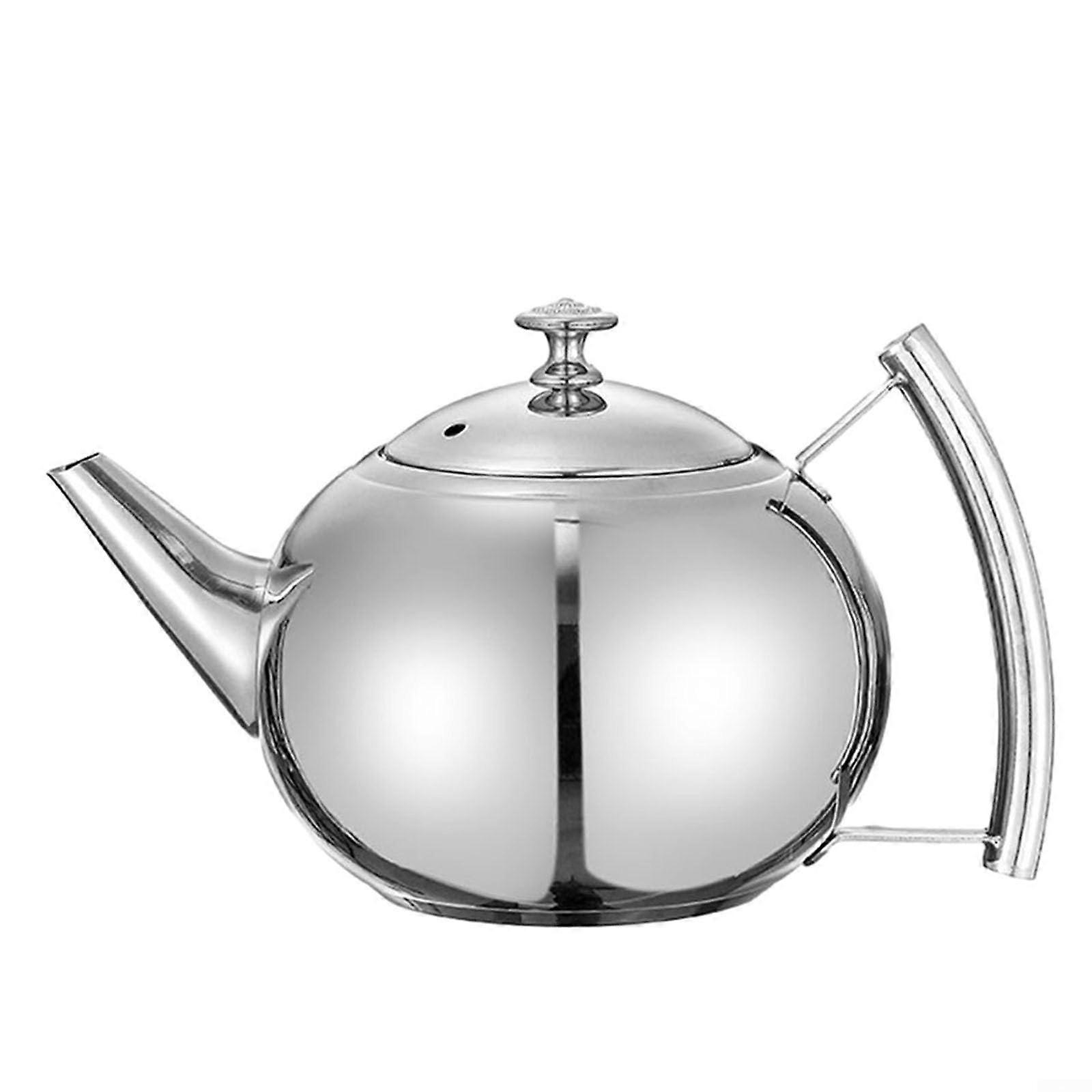 Stainless Steel Tea Pot with Removable Filter, 2L Capacity for Enhanced Tea Brewing Experience