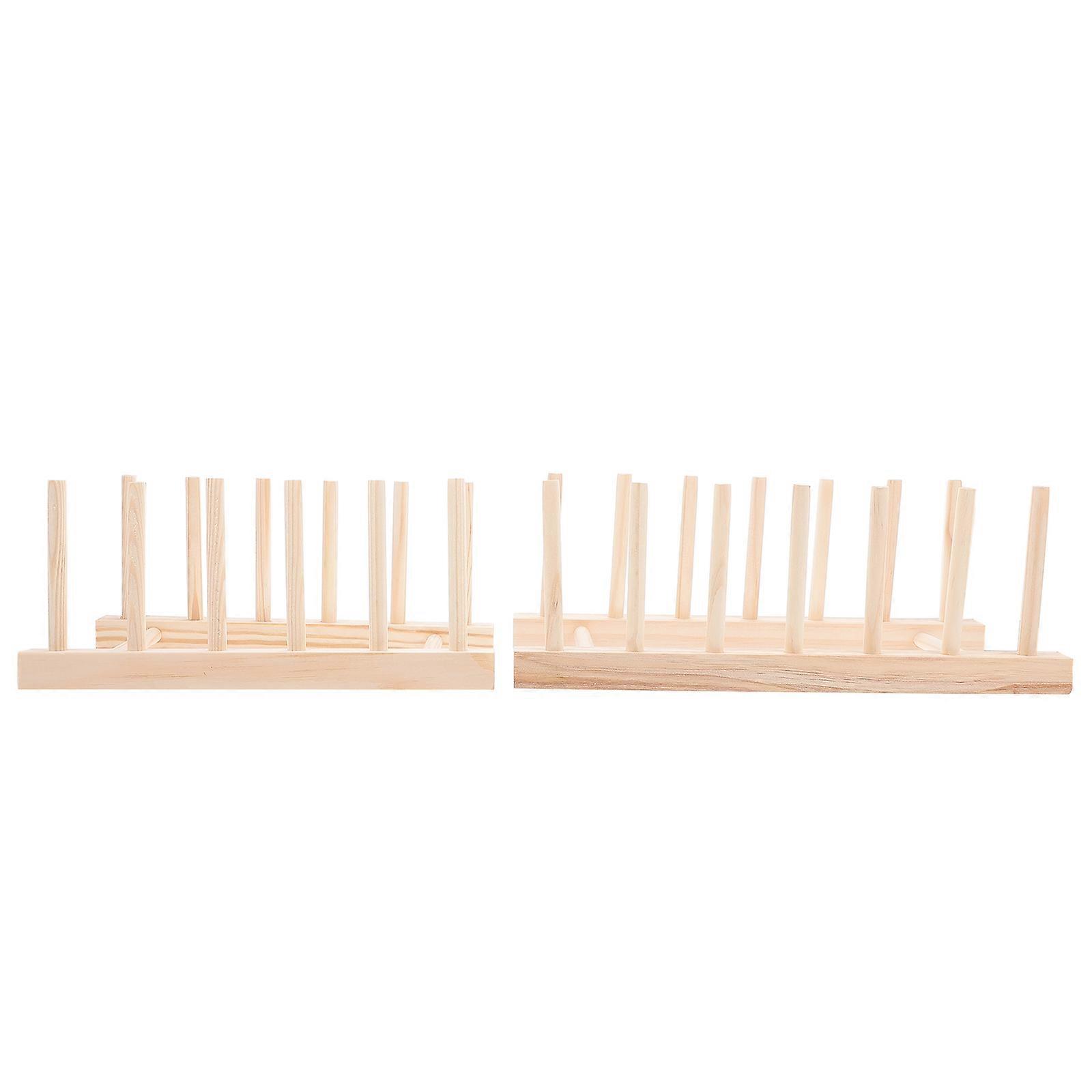 2Pcs Kitchen Display Rack Bowl Draining Holder Shelf Accessory