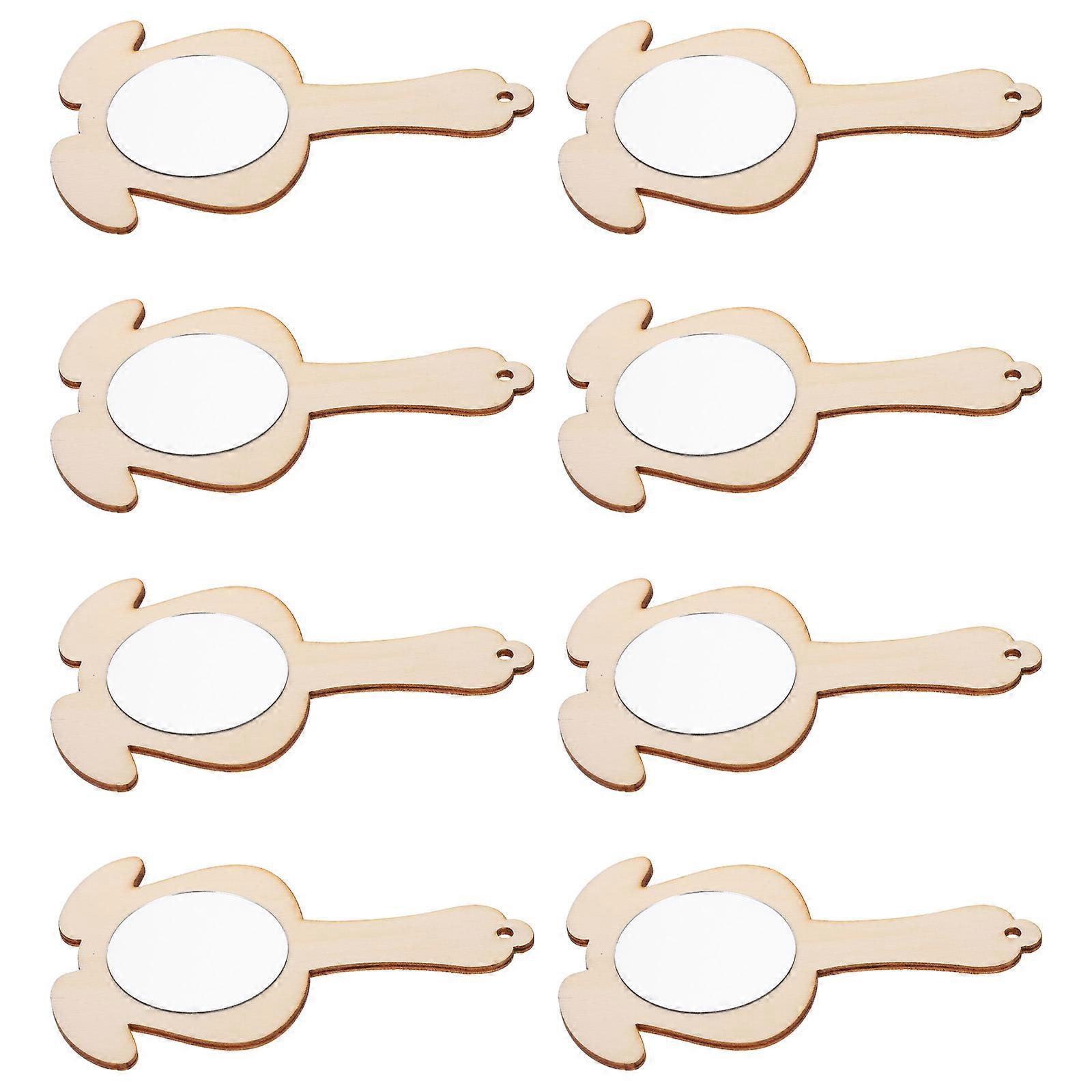 8Pcs DIY Printing Hand Mirrors For Kids Perfect For Dressing Tables And Desks Compact And Creative Functional Toys