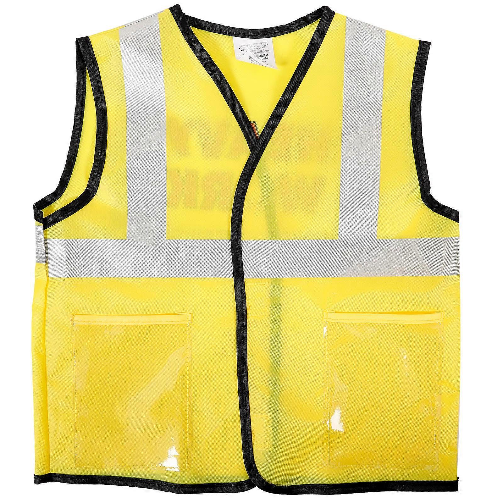 Secure Kid Vest Children's Outdoor Reflective Vest High Visibility Safety Protection Yellow 18.08X15.72X0.20in 1Pack