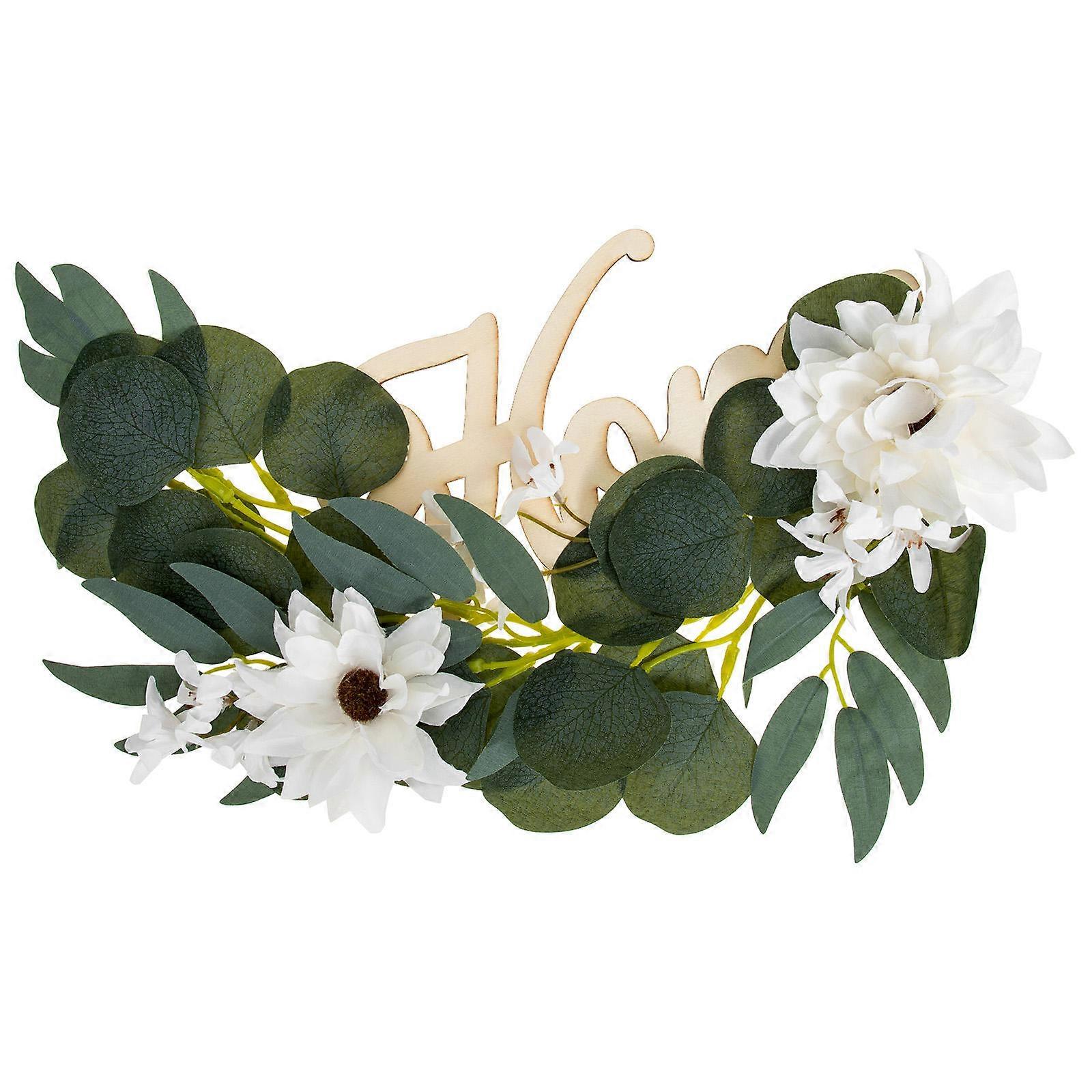 Flowers Decoration Chair Back Ornaments Plastic Elegant Style For Formal Occasions 1Pcs