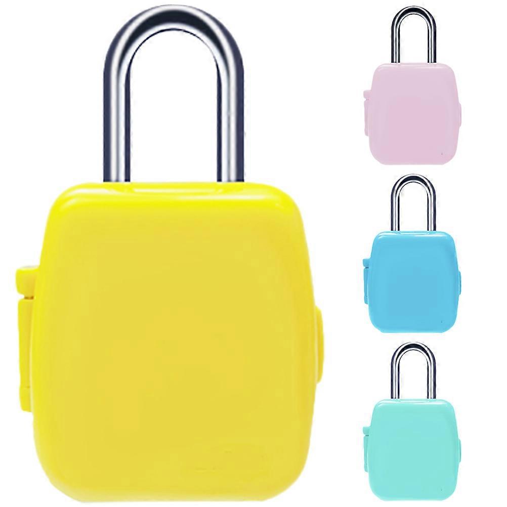Padlock Combination Lock Zinc Alloy Material Assorted Color Weather Resistant Security Lock For Suitcase Drawer 4Pcs