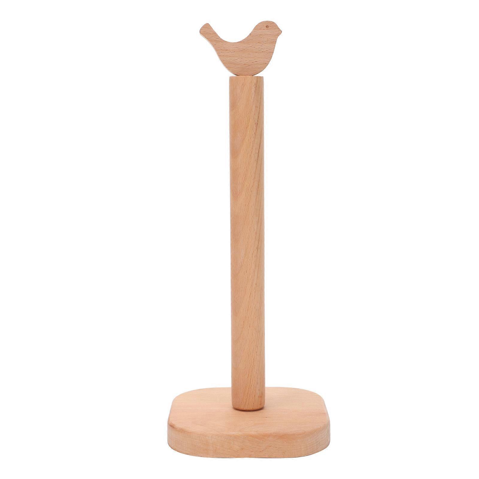 Practical Paper Towel Holder with Weighted Base for Easy Access and Stable Use Beige Synthetic