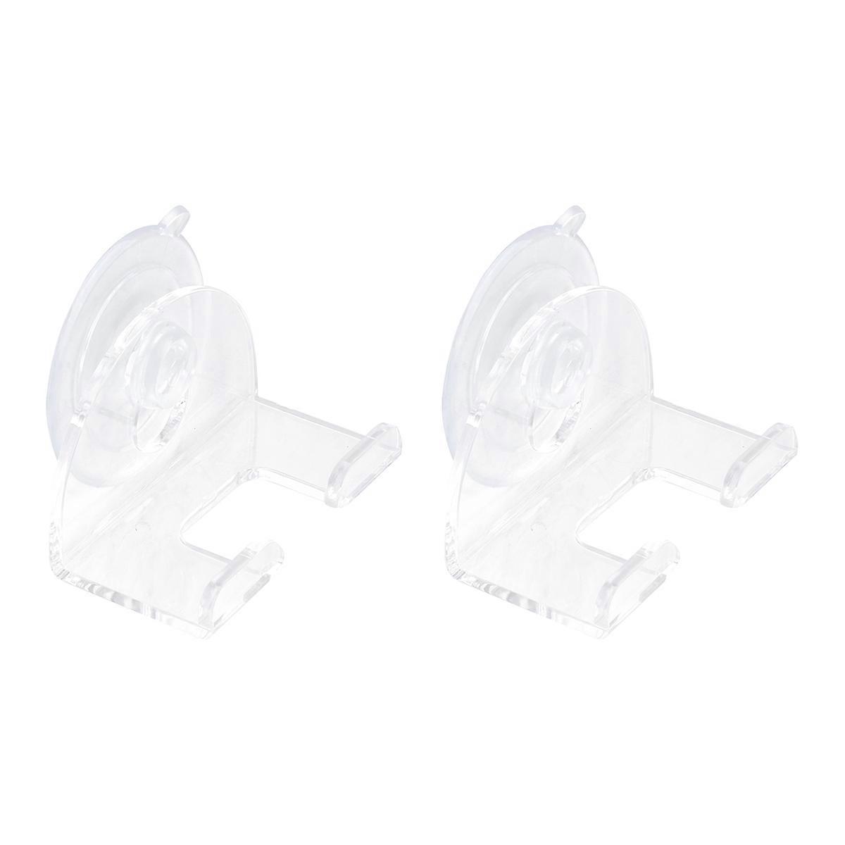 Transparent Suction Cup Holder for Men, 2pcs, Easy Installation, No Residue, Suitable for Bathrooms and Smooth Surfaces Including Tiles