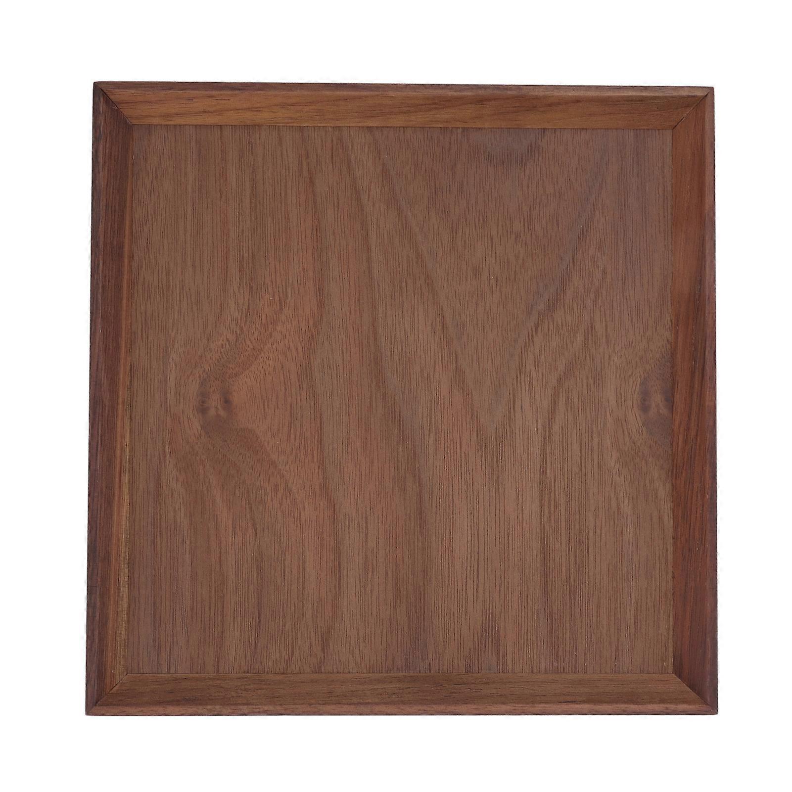 Black Walnut Tray, Simple and Trendy Serving Tray, for Serving Tea, Fruit, Cheese, Wine or Meals, Medium Square