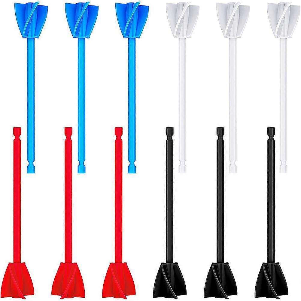12pcs Epoxy Paint Mixer Drill Attachment Helix Rods for Mixing Compatible with Electric & Battery Drills Efficient Stirrer for Thick & Thin Liquids