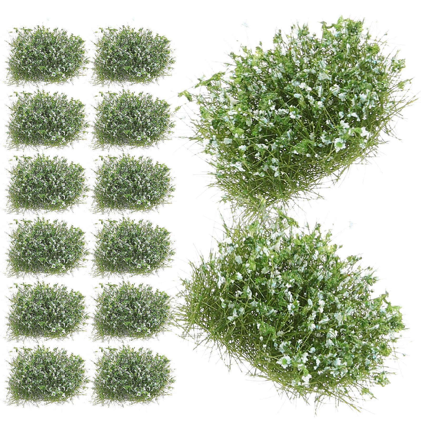 Simulation Grass Cluster Micro Landscape Grass Clusters Micro Landscapes Diy Model Creation 3.00X2.00X1.50CM Light Blue 25Pcs