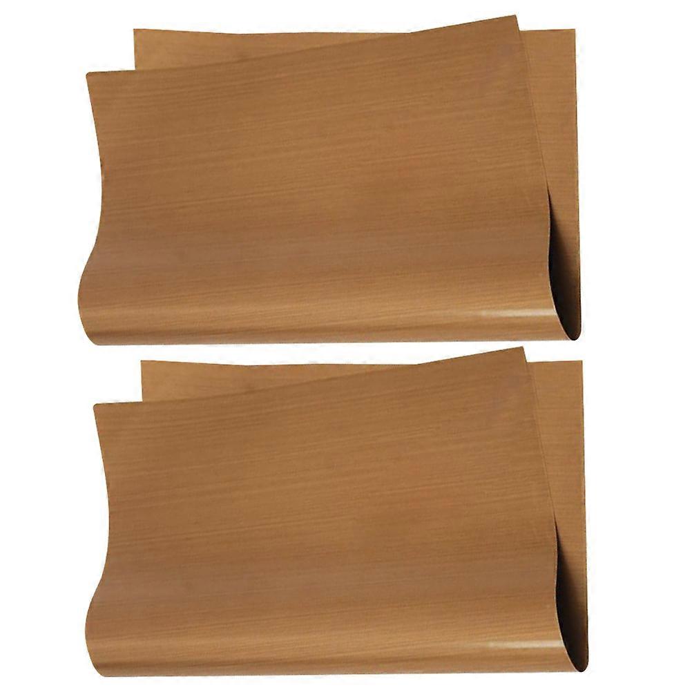 Ovenable Pan Liner Reusable Heat Resistant Cake Pan Liner Mat Baking Tools Light Brown 40X30X0.1CM Non- Sheets