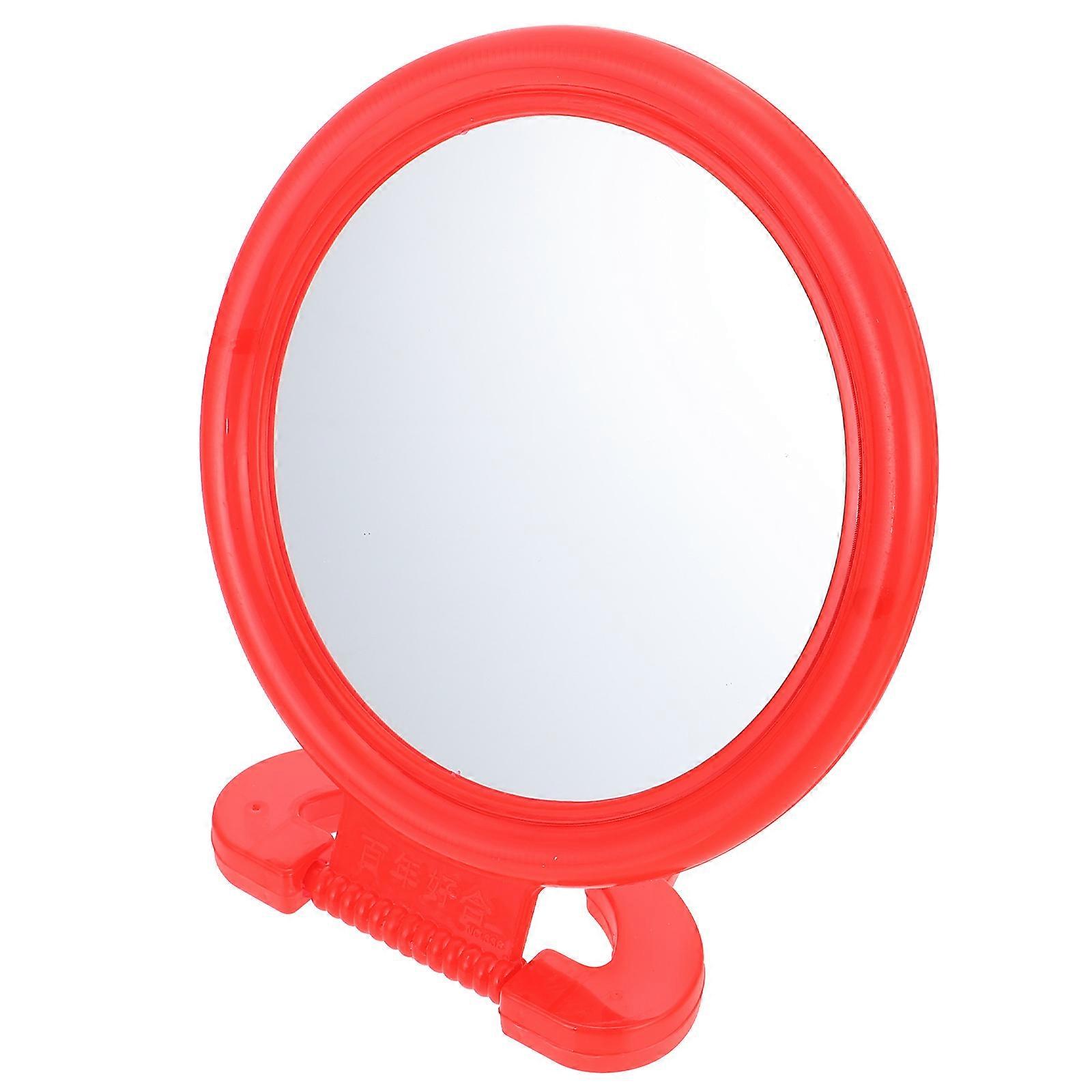 Vanity Mirrors Chinese Tabletop Suspensible Mirror Creative Vintage Makeup Mirror Home Use Table Mirror Red 24x15x1.5cm Dressing 1Pack