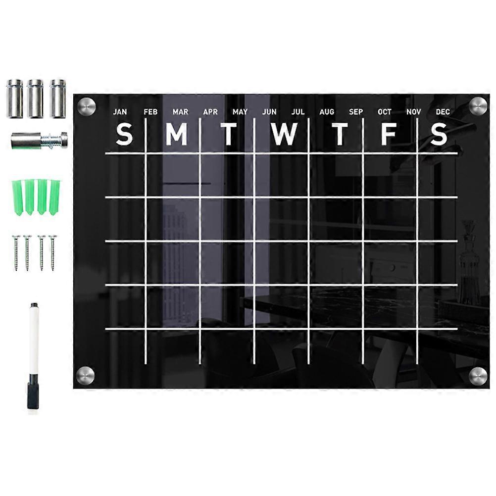 Acrylic Wall Calendar Memo Board Erasable Weekly Planner with Push Pins, Whiteboard Marker, Lightweight Hanging Sign for Indoor Outdoor Use