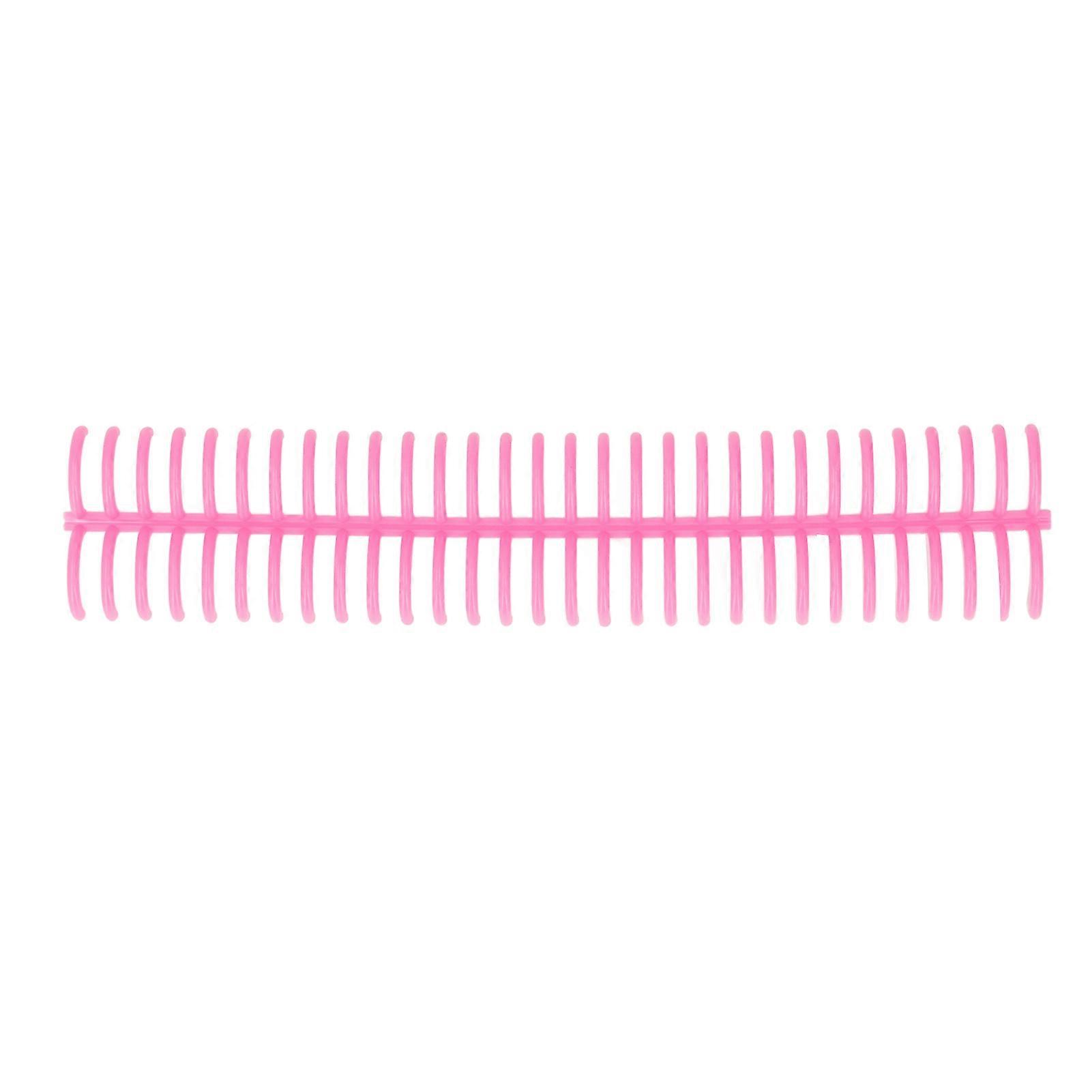 10 Pcs 30 Holes Wear Resistant Plastic Binder Rings Inner Diameter 22mm Pink
