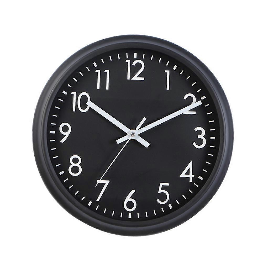 Wall Clock For Bedrooms Dial Clock Easy To Read Silent Function Black Color Plastic And PVC Material 1Set