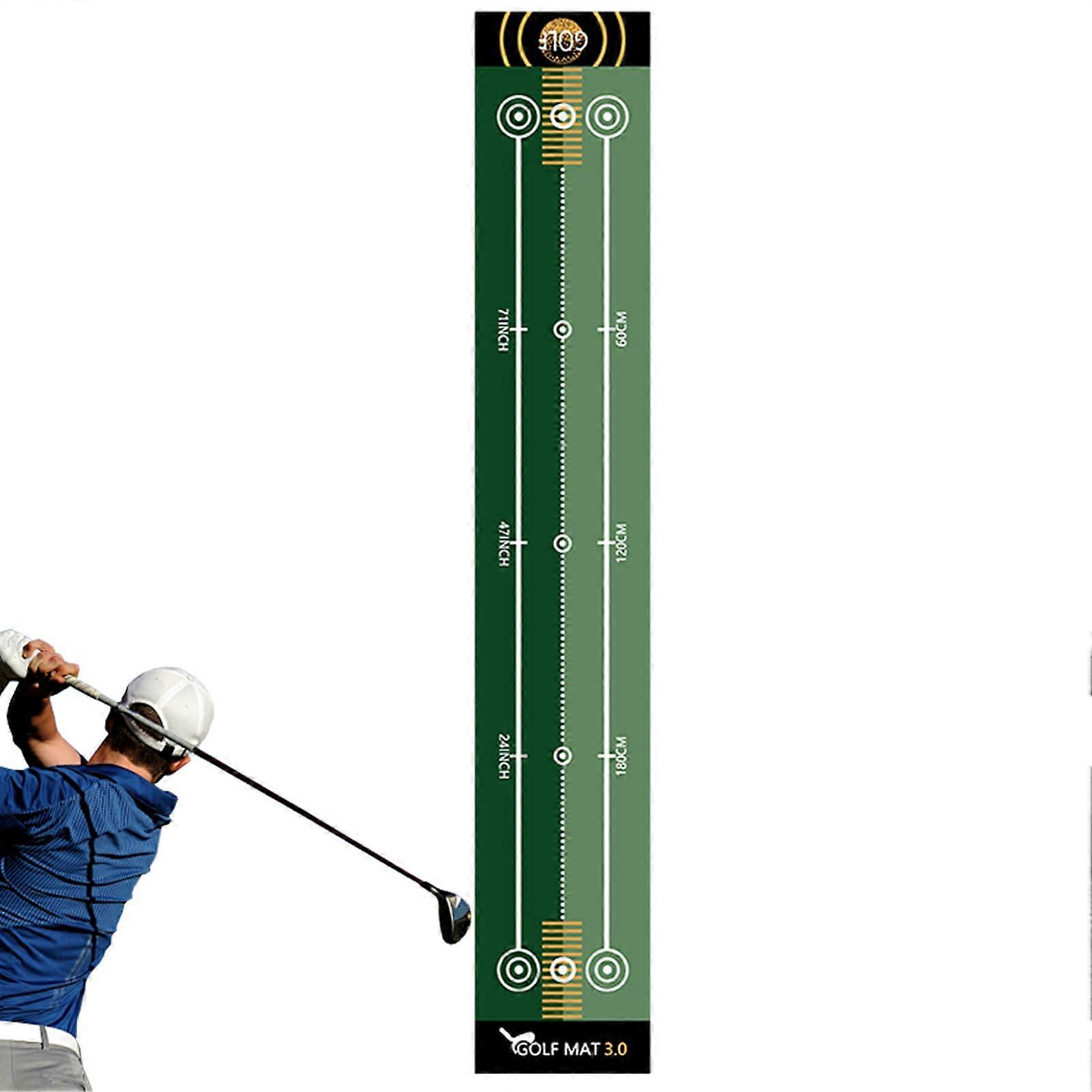 Portable Indoor Golf Training Mat, Anti-Slip Practice Surface, Precision Alignment for Home Office, All Skill Levels