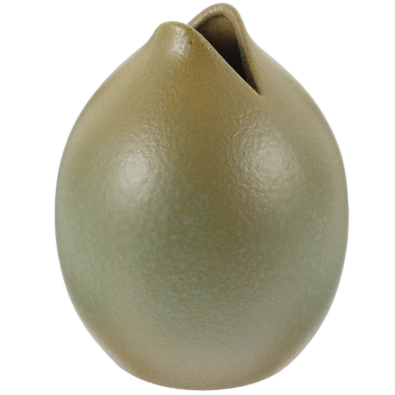 Ceramic Flower Vase Unique Desktop Decoration Simple Appearance Room 1Pc