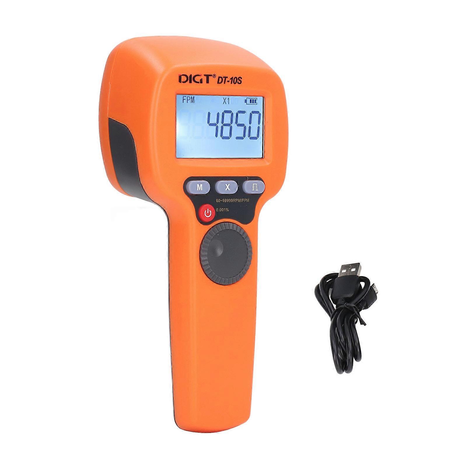 High Accuracy Handheld Digital Stroboscope Prevent Contact LED Flash Strobe Speedometer for HVAC Engine Printing