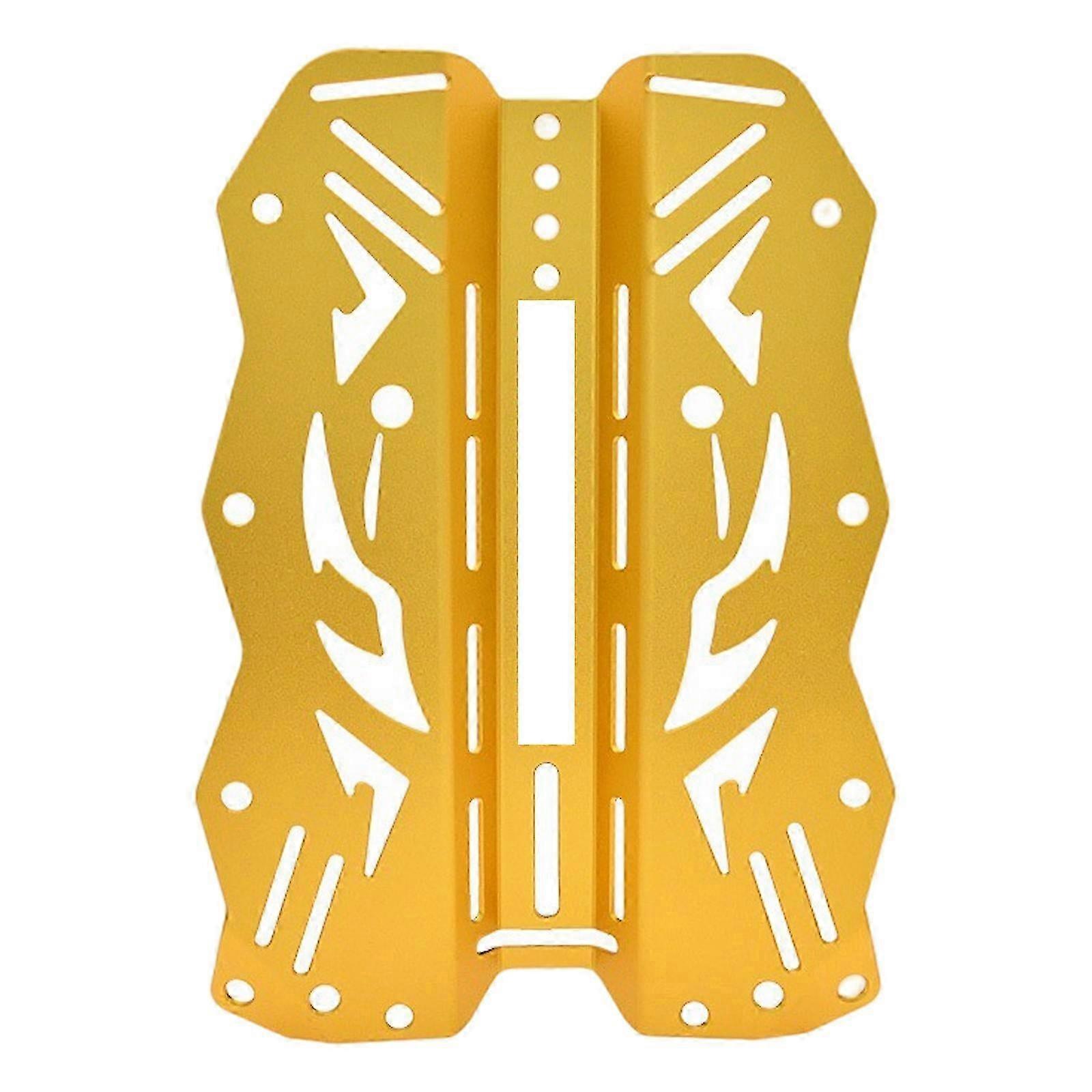 (Gold) Diver Bcd Plate Buoyancy Compensator Device Bcd Accessory Multicolors Aluminium Alloy Scubas Diving Techniques Backplate  Gold