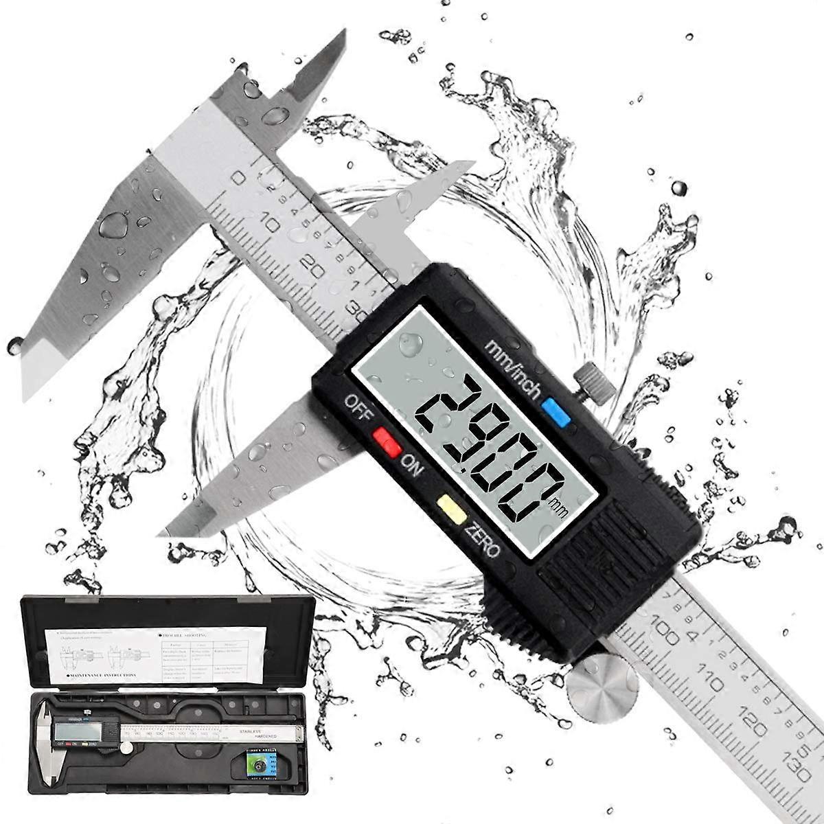 Digital Vernier Caliper 150mm LCD Display Adjustable Accuracy 0.01mm, mm/inch conversion