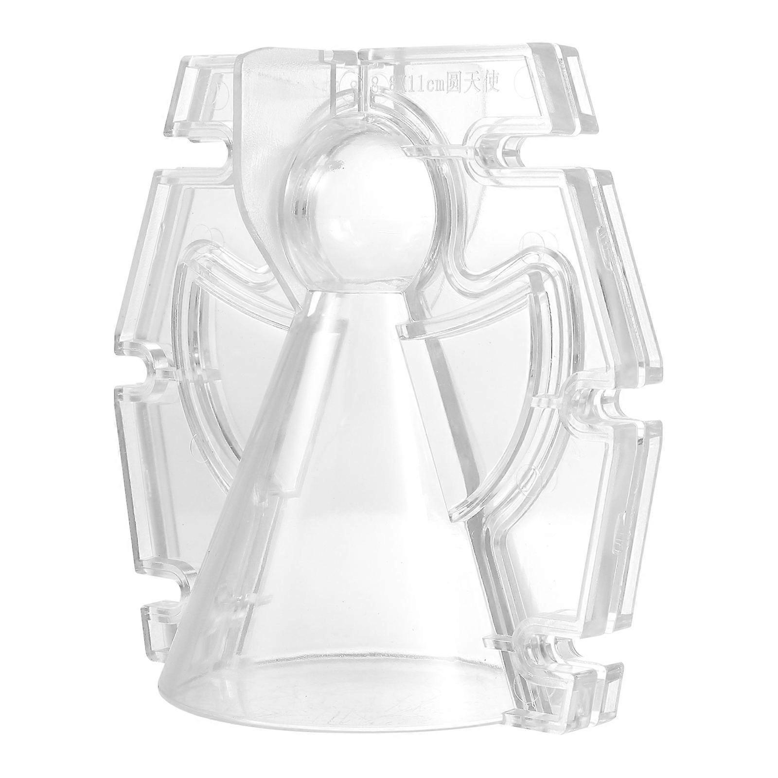 Harz Silikon Form Engel geformte Kerzendekoration Transparent 8X7,5cm 1 Set