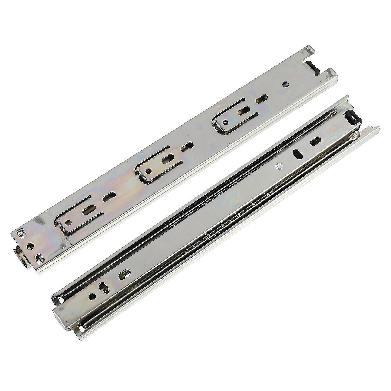 Cabinet Sliders Wear-Resistant Drawer Track Rails Simple Design Homeowners Silver 25x3.3x1.1cm Break-Resistant 2Pairs