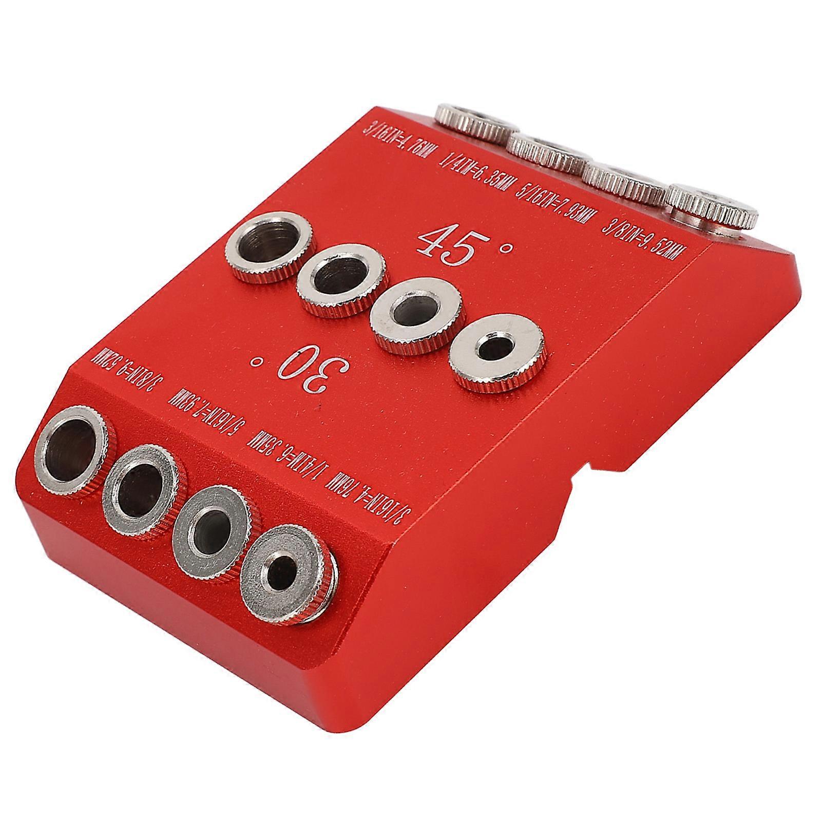 Pocket Hole Jig 30° 45° 90° Holes Drill Guide Drilling Locator Fixture Tool for Woodworking