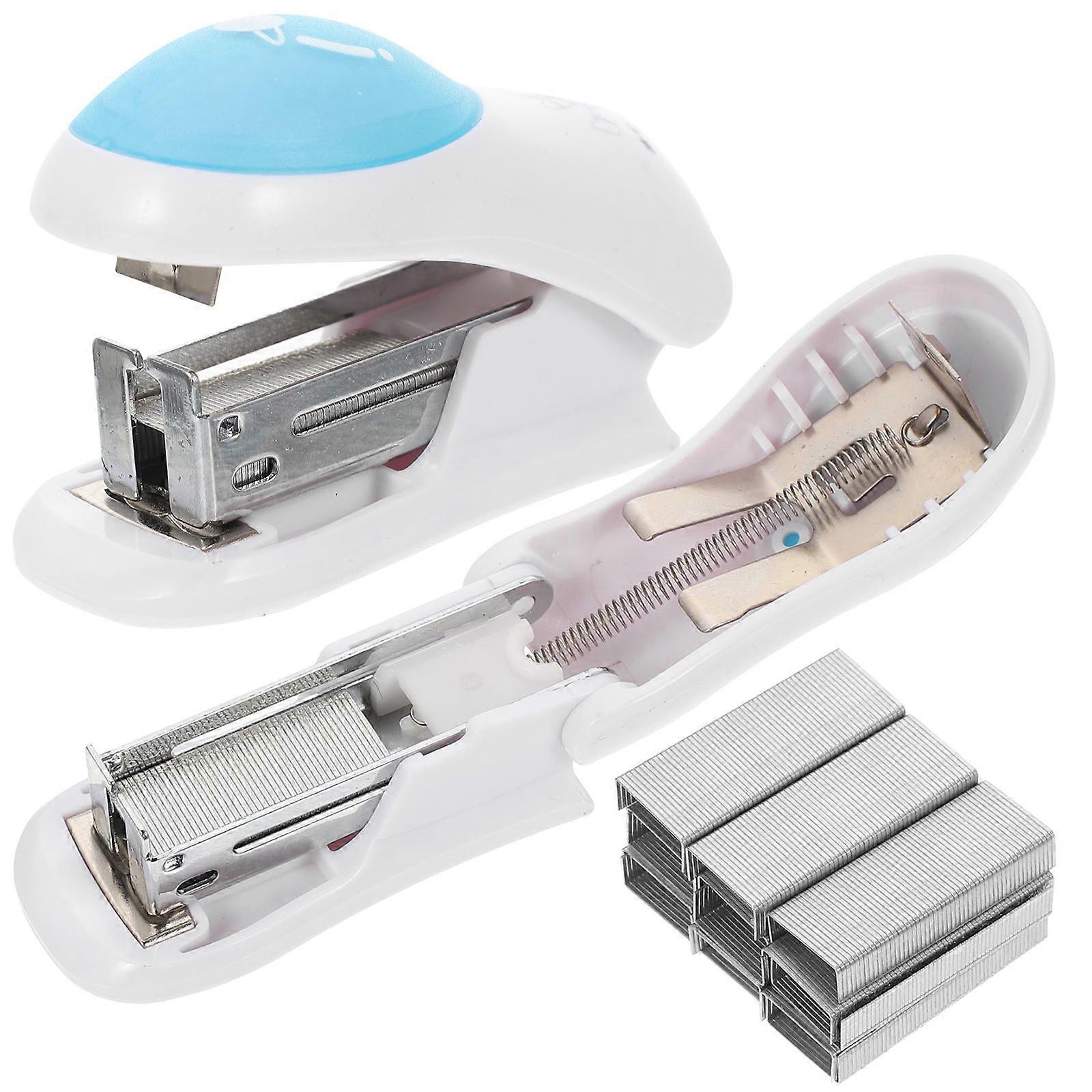 Hand Stapler Cartoon Astronaut Themed Small Purple Metal Binding 2Sets