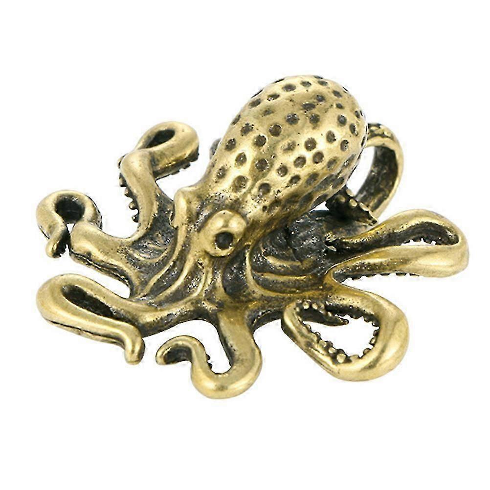 Kleines Messing-Oktopus-Ornament, Messingschmuck, Oktopus-förmige Schreibtischdekoration