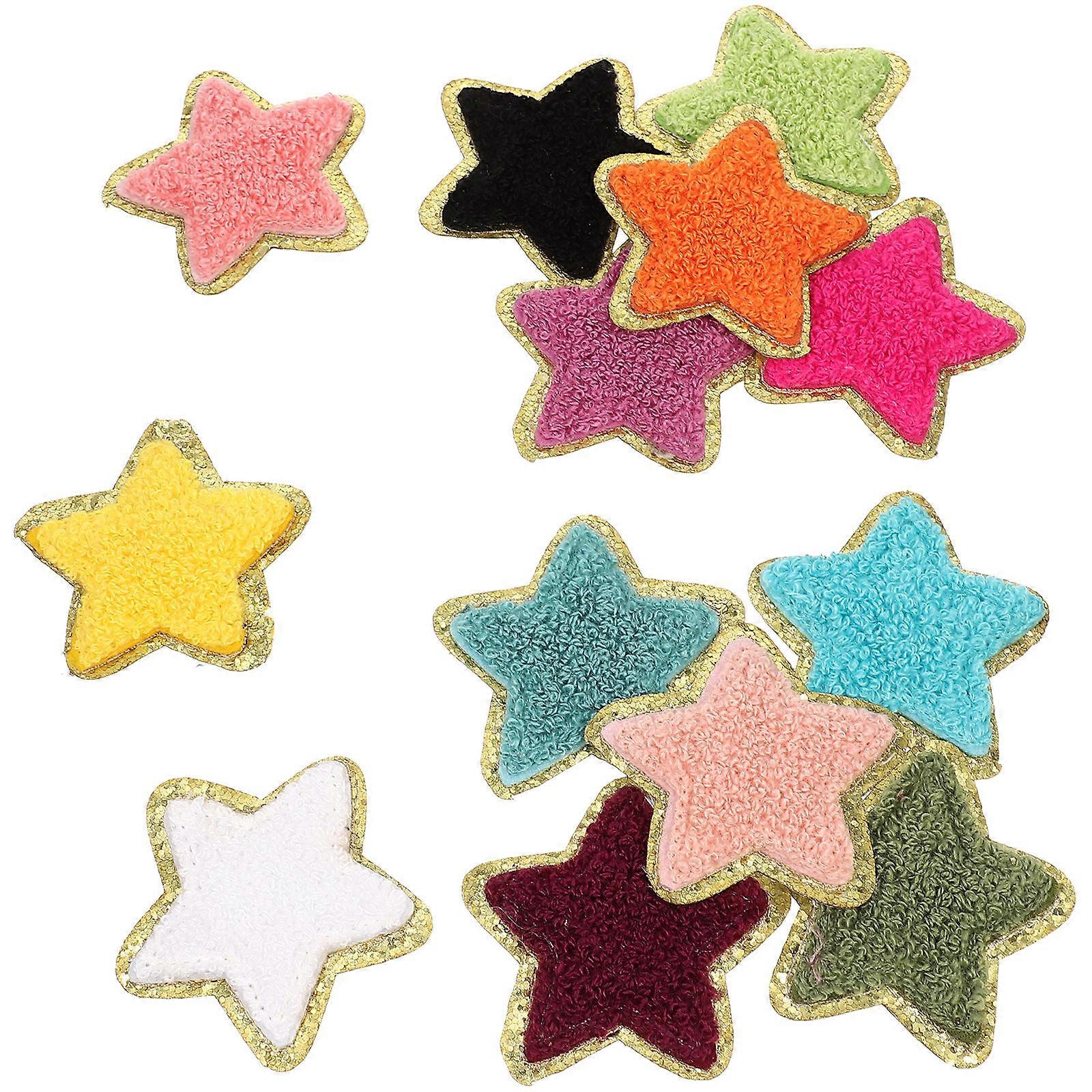 Adorable Clothes Patches Cloth Embroidery Patches Diy Lovers Hats Bags Assorted Color 6.00X6.00X0.30cm 13Pcs