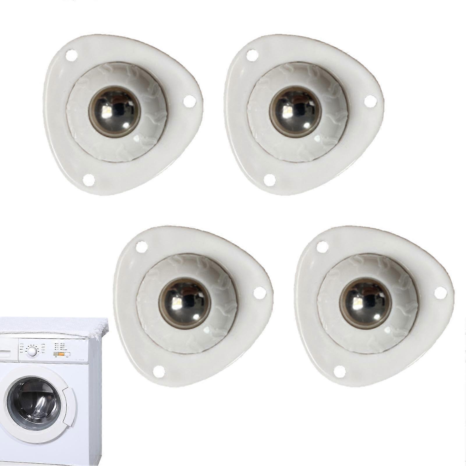 Stick Roller Self-Adhesive Swivel Wheels, 4-Pack, 360-Degree Rotation, Adhesive Mount for Paper Bins and Small Cabinets