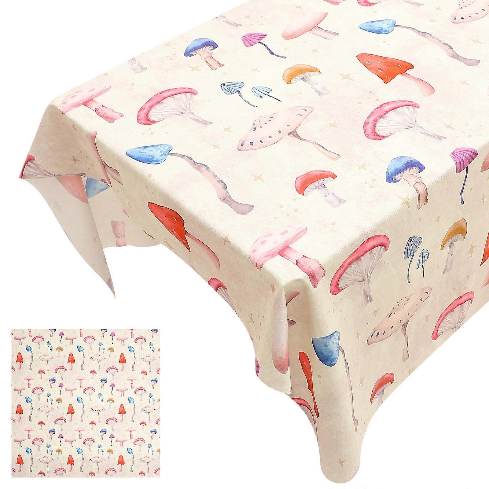 Polyester Tablecloth Decorative Coffee Table Multi-colored 140x140cm Water-resistant 1Set