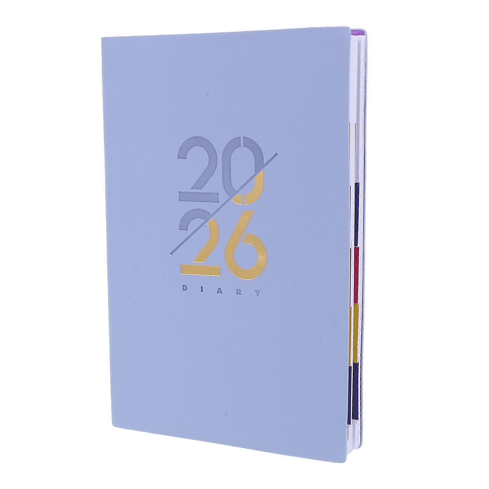 Notebook Planner Book A5 Size Purple Faux Leather Elegant Design For Personal Planning Scheduling 1Pcs