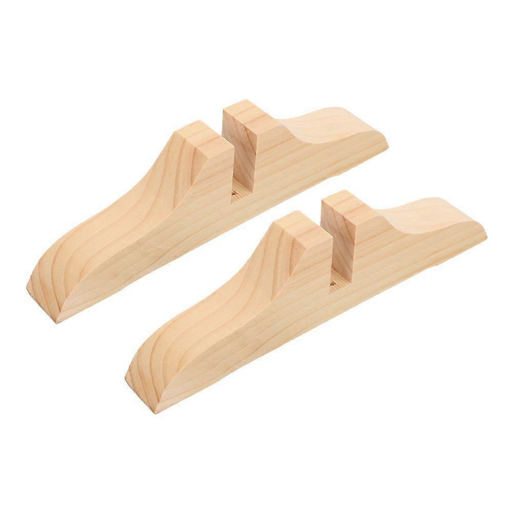 2pcs Séparateur De Pièce En Bois Stand Écran Panneau Pieds De Séparation De Séparation De Séparation Base