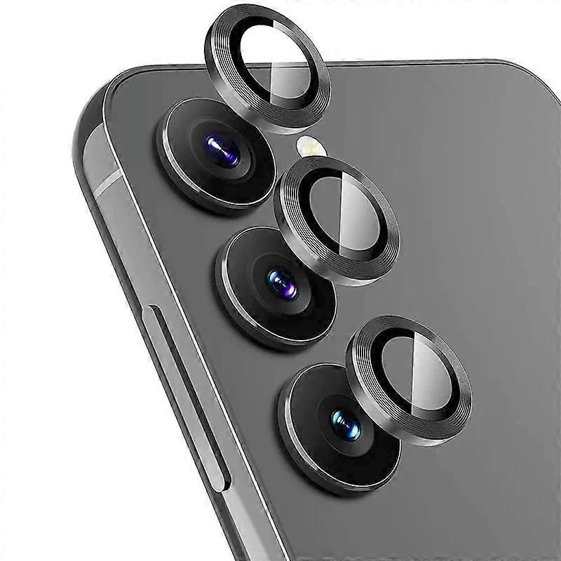 Compatible For Samsung Galaxy S25 FE Camera Lens Protector WANLONFENG Metal CD Texture Tempered Glass Lens Film