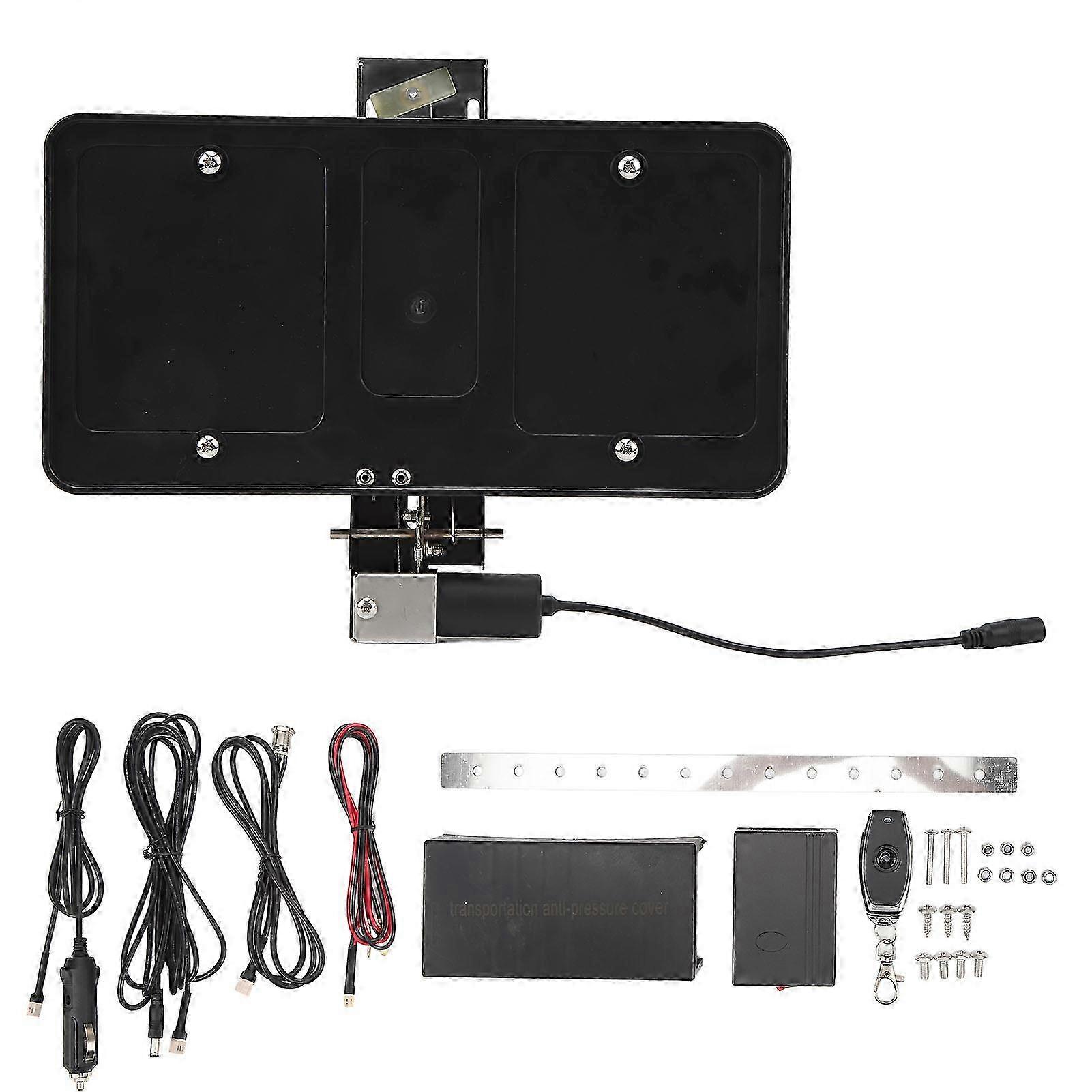 Adjustable Flip Up License Plate Holder with Remote Control for Standard Vehicles