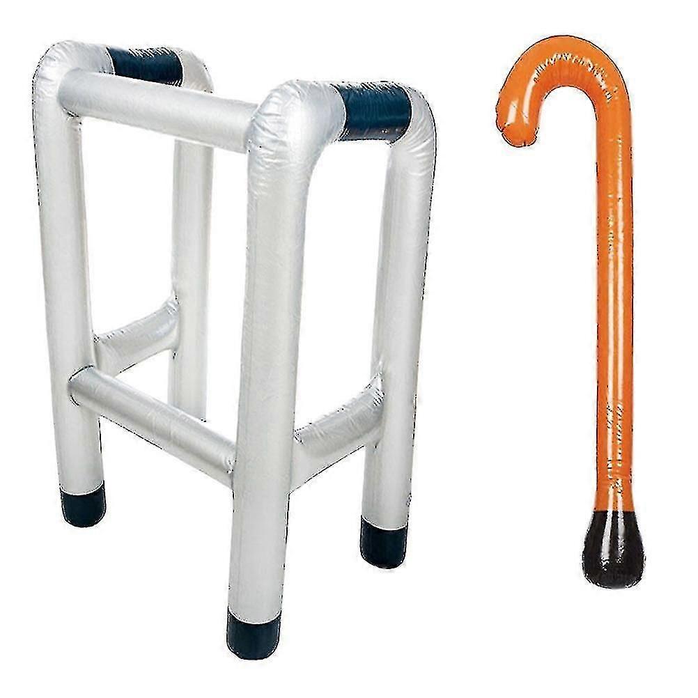 2pcs Inflatable Walker Walking Aid Cane Stick Support