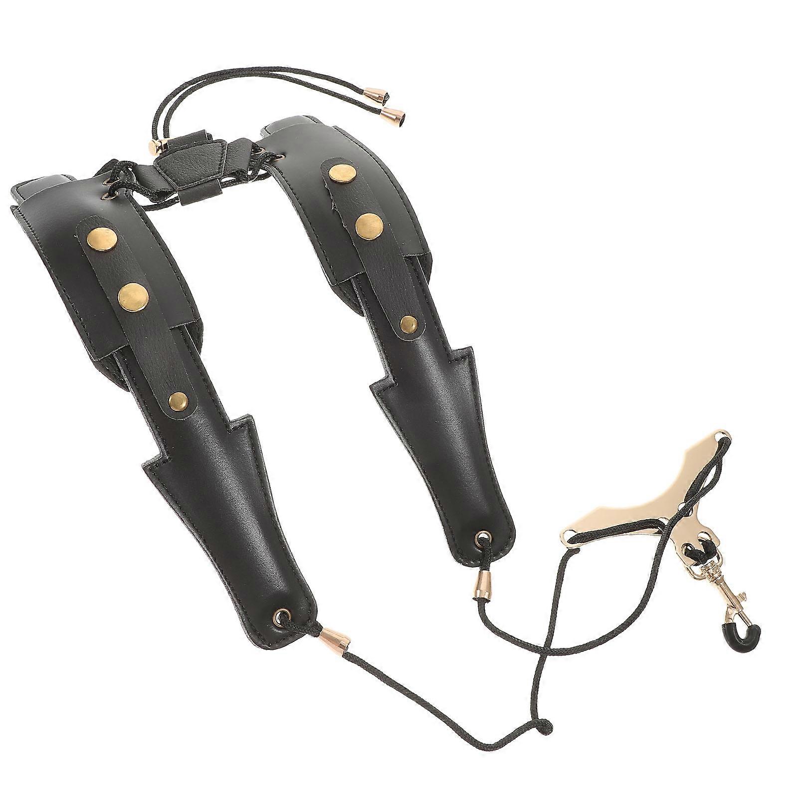 Strap for Sax Saxophone Suspenders Comfortable Wearing Black 60X16.5X2CM 1Pcs