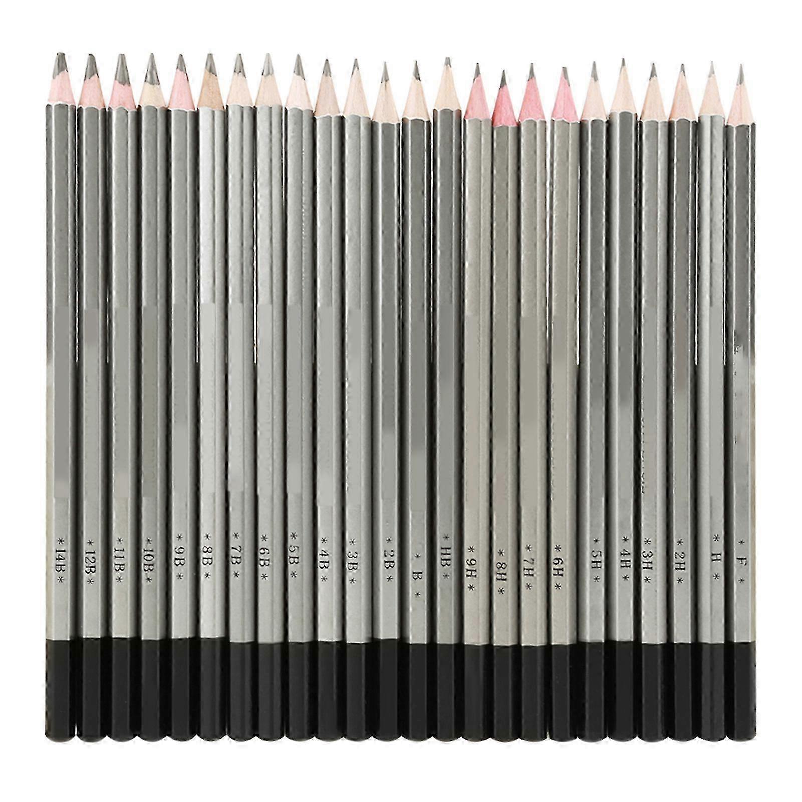 24Pcs Sketch Art Graphit Zeichenstifte Ungiftige Buntstifte 9H-14B