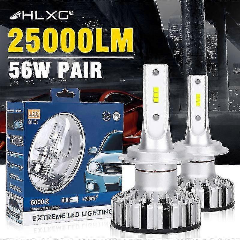 High-Performance LED Headlight Bulbs for Various Vehicles, 25000lm, 12V/24V, Suitable for Multiple Models